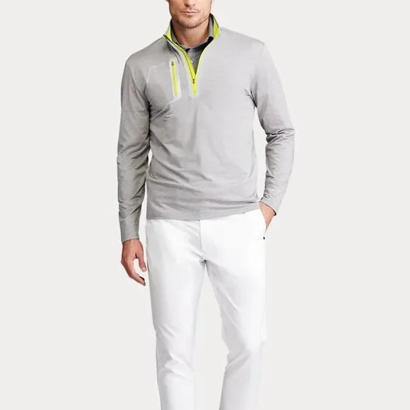 RLX Ralph Lauren Performance Tech Half Zip Pullover Grey Medium (w1) - Picture 9 of 11